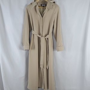 Gallery | Tan Hooded Long Trench Coat